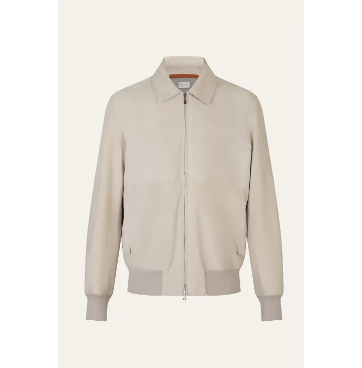 Bomber in suede