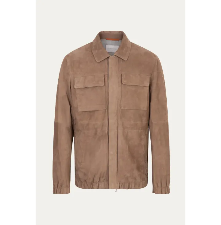 Field jacket in suede