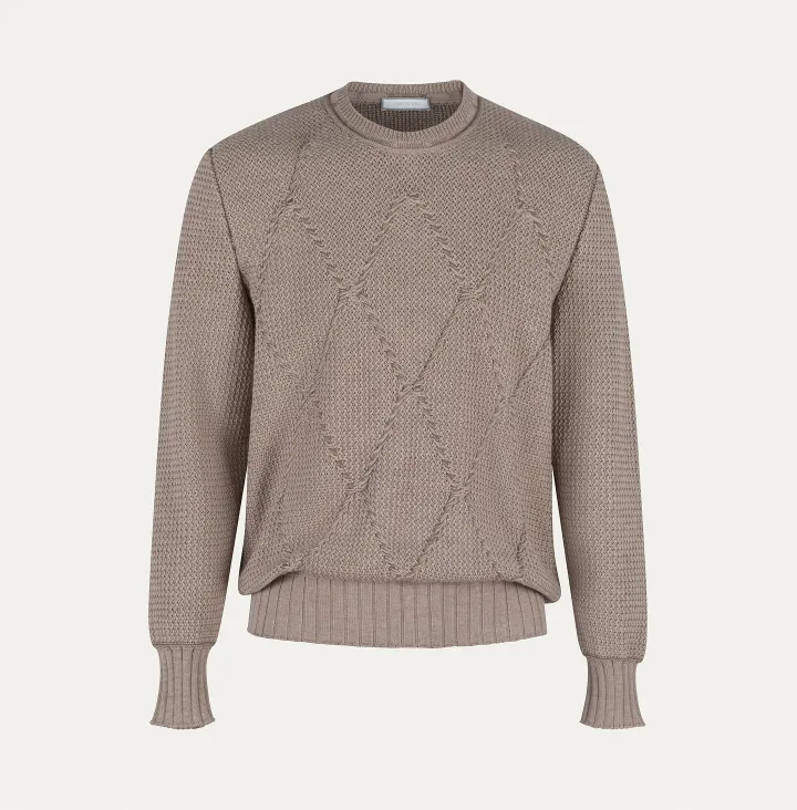 Maglia girocollo jacquard