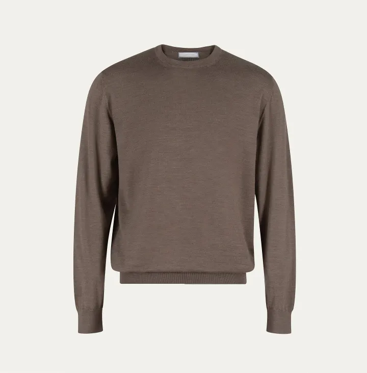 Maglia leggera girocollo in cashmere lana