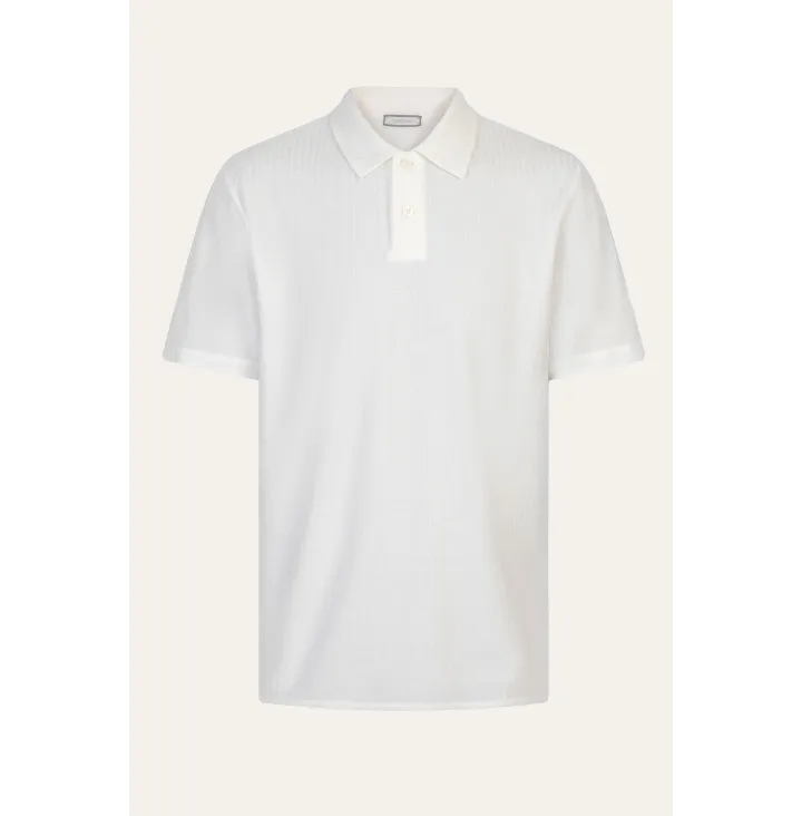 Ribbed polo shirt