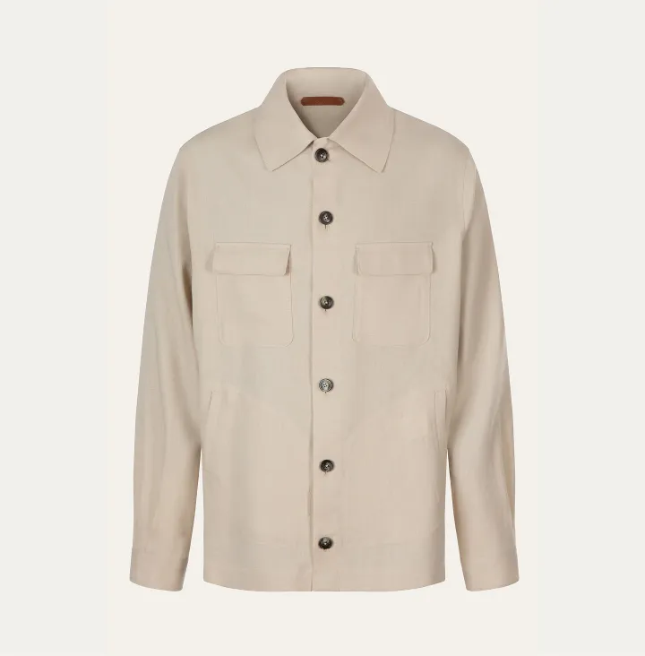 Giacca stile camicia in lino