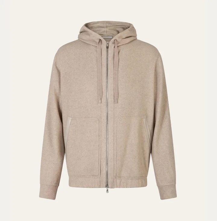 Topwear in cashmerecon cappuccio